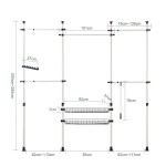 SoBuy® KLS04 Adjustable Wardrobe Storage Rack with Telescopic Clothes Hanger